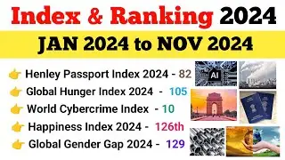 Index 2024 Current affairs | Important Index 2024 current Affairs | Indexes & Rankings 2024