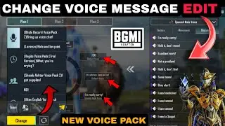 How to Change Voice Message in Bgmi | Bgmi Voice Pack Edit | Voice Chat Edit Pubg