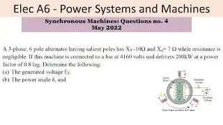 PEO solved examples (ELEC A6): Synchronous Machines no. 4