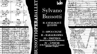 Sylvano Bussotti - Il Catalogo è questo [w/full score] (500-subs special)