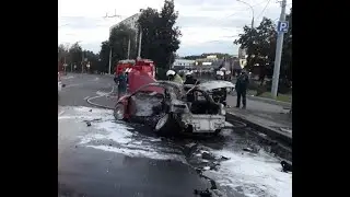 Момент смертельного ДТП на Кургане в Брянске - погиб музыкант Максим Поздняков