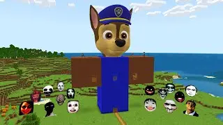 Spawn Chase (Paw Patrol) House With 100 Nextbots in Minecraft - Gameplay - Coffin Meme