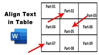 How to align text in a table in Microsoft Word Document