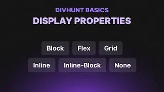 CSS Display Properties (block, flex, grid, inline, inline-block, none) | Divhunt Basics