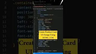 Create Product Card UI Design Using HTML | CSS