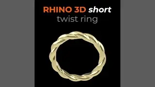 Rhino 3D | Jewelry CAD Design | #Shorts | Twist Ring