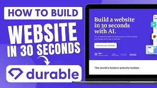 Durable AI Tutorial: How To Build Your Website with AI in 30 Seconds Using Durable