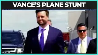 JD Vance STORMS Kamala Harris' Plane In Cringe Stunt