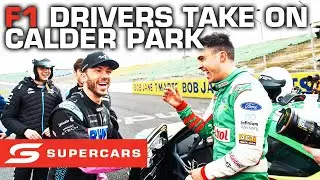 Pierre Gasly and Jack Doohan take on Supercars at Calder Park