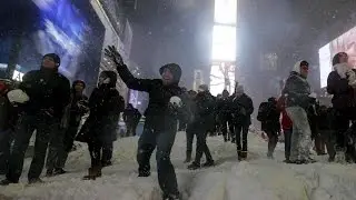 New York  Traffic free Manhattan transformed into winter playground