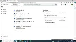 How to create a storage bucket in google cloud platform