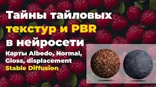 Как создать тайловые (бесшовные) текстуры в нейросети. Создание PBR текстур. Stable diffusion