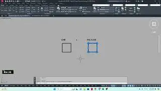 Autocad Line & Poly Line Command with Differentiation