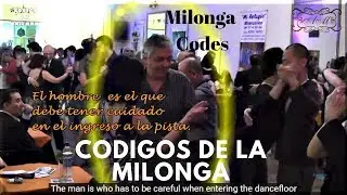 Tango dance, Milonga codes for dance tango on dancing floor. From Buenos Aires