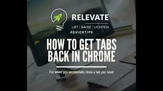 How to reopen tabs in Google Chrome