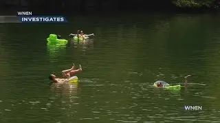 Swimming in a rock quarry can be dangerous