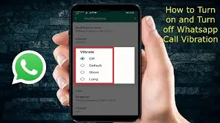 How to Turn on and Turn off Whatsapp Call Vibration