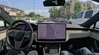 Tesla FSD 12.3.6 Drives 33 Minutes through LA Traffic with Zero Interventions