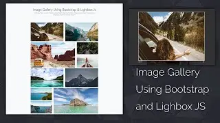 Creative Image Gallery Using Bootstrap & Lightbox JS