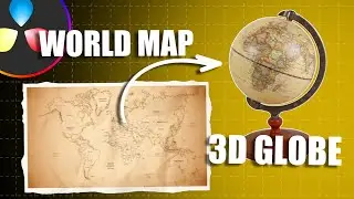 Convert World Map Image To 3D Globe In DaVinci Resolve Free Version | Hindi