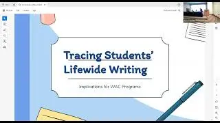 J.1 Tracing Students’ Lifewide Writing Implications for WAC Programs