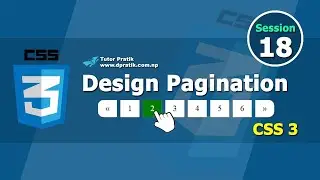 Design Pagination In CSS Session 18 | Tutor Pratik