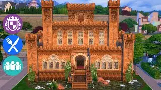 Let's Build a Castle Restaurant Together and Hope It Works - Sims 4 Speed Build