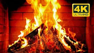 🔥 Cozy Fireplace 4K (12 HOURS). Fireplace with Crackling Fire Sounds. Fireplace Burning 4K