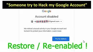 How to restore disabled Google account || How to recover Google account