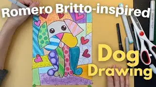 How to Draw a Romero Britto Dog | Pop Art for kids, teens & teachers