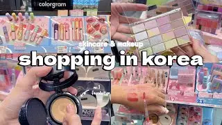 shopping in Korea vlog 🇰🇷 new skincare & makeup haul at oliveyoung🌸 spring vibe 올영세일