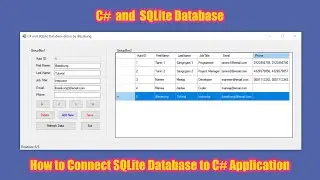 Programming in Visual C# - How to Connect C# .NET with SQLite Database