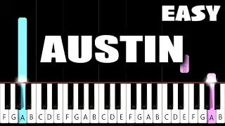 Dasha - Austin - EASY Piano Tutorial