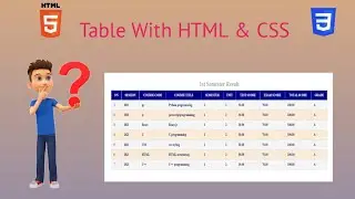 Result Record Table with HTML and CSS only 😲 #htmltables #html