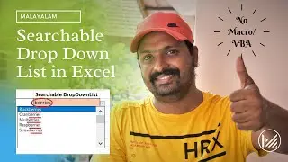 How to create a Searchable Dropdown list in excel | filter what you type | Malayalam | without VBA