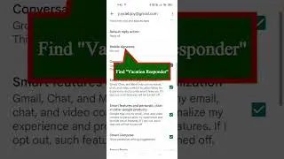 How to set up auto reply/Vacation response in Gmail on mobile. #gmail #mail #vacation