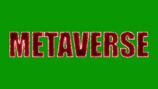 Metaverse Title Text Res Fire Neon Effect on Green Screen - Chroma Key - No Copyright