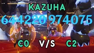 C0 vs C2 Kazuha Damage Test