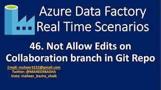 46  Not allow edits on Collaboration Branch in Azure Data Factory | #datafactory #azuredatafactory