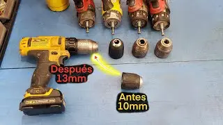 Several ways to change a chuck or drill chuck from 3/8 to 1/2 