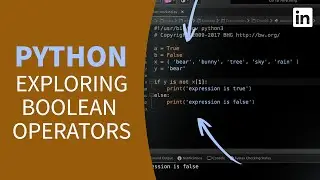 Python Tutorial - Exploring BOOLEAN OPERATORS