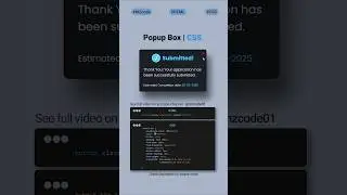 Popup Box |  CSS Tips & Tricks  #css #coding #shorts #webdesign #cssshorts #codinglife #html #viral