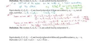 Linearly Independent Vectors