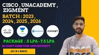 Unacademy, Cisco Biggest Hiring | OFF Campus Drive For 2026, 2025, 2024 Batch | Fresher Jobs