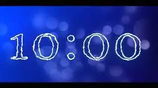 10 min COUNTDOWN TIMER ( v 713 )  with sound music 4K