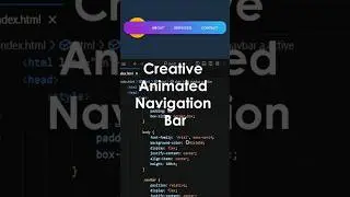 Creative Animated Navigation Bar with Advanced CSS & JavaScript Effects #shorts #cssanimation