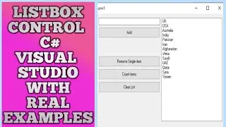 C# ListBox | ListBox C# | How to use List Box C# Windows Form | C# ListBox Control