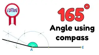 How to construct an 165-degree angle using a compass