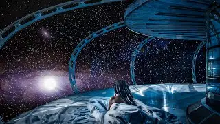 Interstellar Getaway 🛰️ Soothing White Noise Spaceship Ambience for Sleep & Relaxation 😌🎧 10 Hours