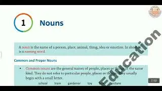 Class 5th || Everyday English Grammar || Lesson 1 || Nouns